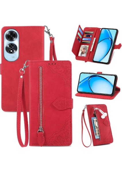 Oppo A60 4g Flip Fermuar Tarzı Iş Cüzdan Çoklu Kart Için Flip Case (Yurt Dışından)