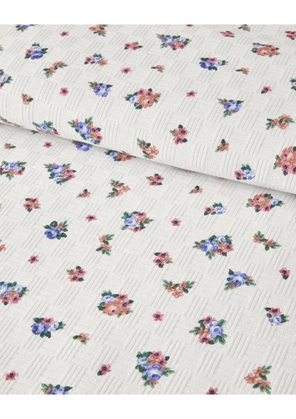 Blossom Breeze Tek Kişilik Pike Mavi-Turuncu fiyatları