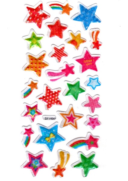Işıltılı Sticker Kabartmalı Stiker Defter Planlayıcı Etiket (DFH041)-18X9CM- Kuyruklu Yıldız fiyatları