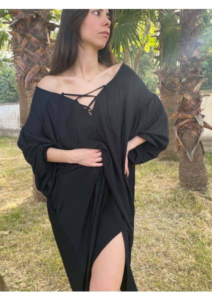 Bağcıklı, Balon Kol, Çift Yönlü Elbise