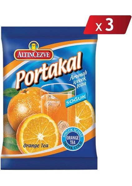 Portakal Aromalı Içecek Tozu - Soğuk 450 G - 3lü Paket