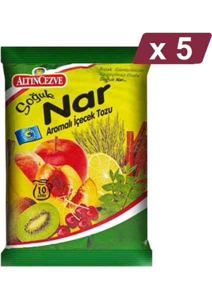 Nar Aromalı Içecek Tozu - Soğuk 450 G - 5li Paket