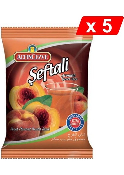 Şeftali Aromalı Içecek Tozu 250 gr - 5li Paket
