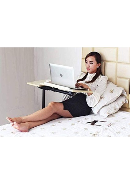 Tekno Trust 70 cm Mouse Bölmeli Paslanmaz Gövdeli Portatif Katlanabilir Laptop Sehpası Eğim Ayarlı Bilgisayar M fiyatları