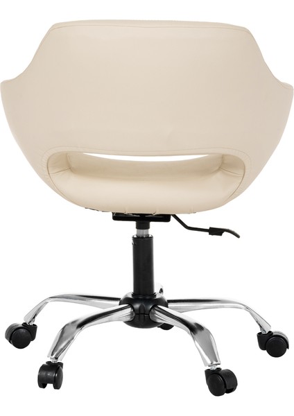 Krom Metal Ayaklı Ofis Çocuk Odası Çalışma Sandalyesi (Ayarlanilabilir) Deri Ciervo fırsatları