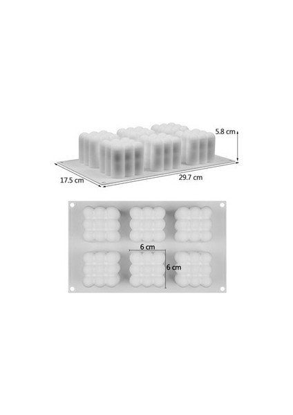 3D Kalıp Silikon Pişirme Mousse Pastalar Kare Kabarcık Dıy Fırın Güvenli Yapışmaz Kek Tatlı Kalıpları Kek Tepsisi | Kek Kalıpları (Yurt Dışından)