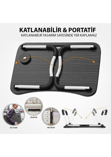 Tekno Trust 26 cm Laptop Sehpası Ders Çalışma Masası Çocuk Çalışma Yatak Sehpası Ders Masası K.s 60 cm 40 cm Si fırsatları