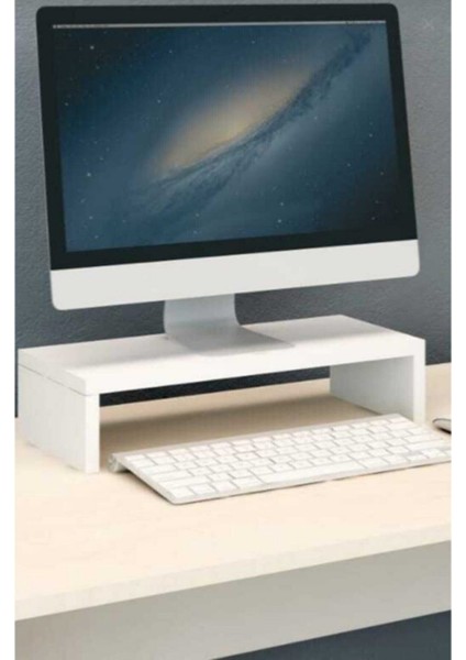 Tekno Trust 11 cm Pc Monitör Yükseltici Beyaz Suntalam 20 cm 45 cm