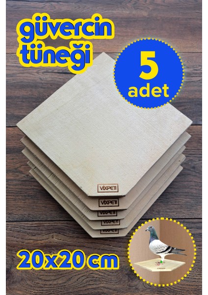 Köşe Duvar Güvercin Tüneği 20 x 20 cm 5 Adet | Dinlenme Tüneği | Ahşap Tünek