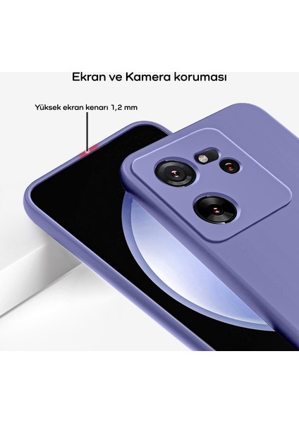 Xiaomi 13T Pro Kılıf Kamera Korumalı Içi Kadife Lansman Silikon kapak