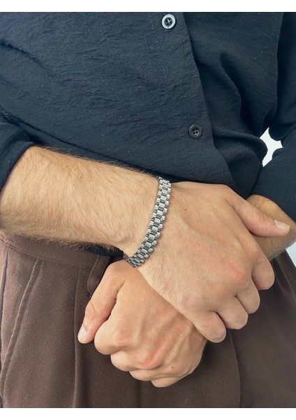 Silver Erkek Paslanmaz Çelik Bileklik Kadın Kararmaz Unısex Renk Atmaz fiyatları