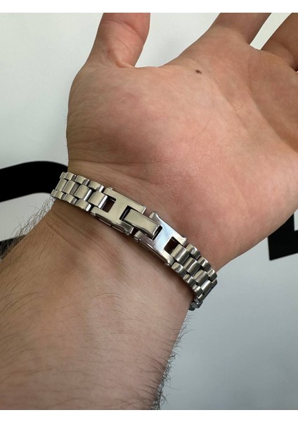 Silver Erkek Paslanmaz Çelik Bileklik Kadın Kararmaz Unısex Renk Atmaz fırsatları