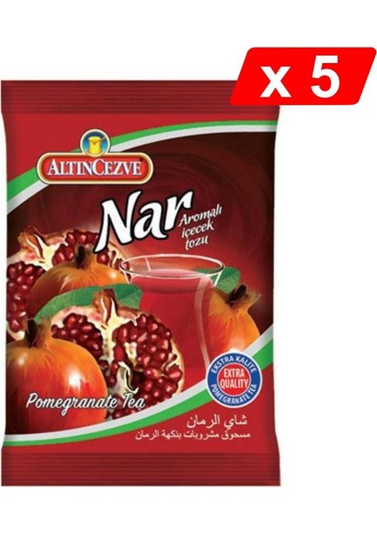 Nar Aromalı Içecek Tozu 250 gr 5’li Paket
