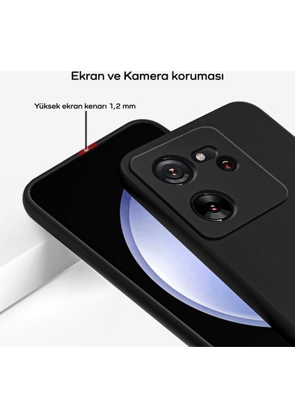 Xiaomi 13T Pro Kılıf Kamera Korumalı Içi Kadife Lansman Silikon kapak