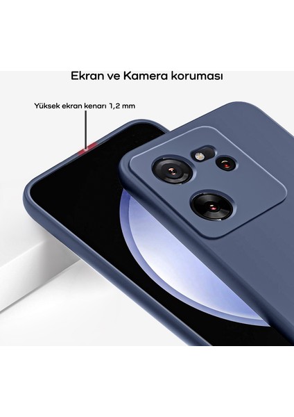 Xiaomi 13T Pro Kılıf Kamera Korumalı Içi Kadife Lansman Silikon kapak