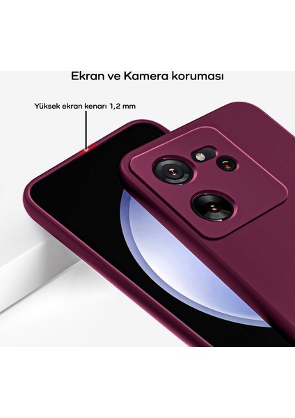 Xiaomi 13T Pro Kılıf Kamera Korumalı Içi Kadife Lansman Silikon kapak