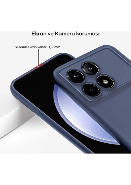 Xiaomi Redmi K70E Kılıf Kamera Korumalı Içi Kadife Lansman Silikon kapak