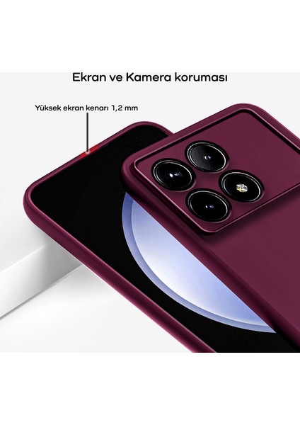 Xiaomi Redmi K70E Kılıf Kamera Korumalı Içi Kadife Lansman Silikon kapak fırsatları