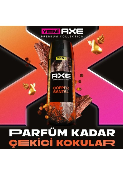 Premium Collection Erkek Sprey Deodorant Copper Santal 72 Saat Ferahlık 150 Ml X3