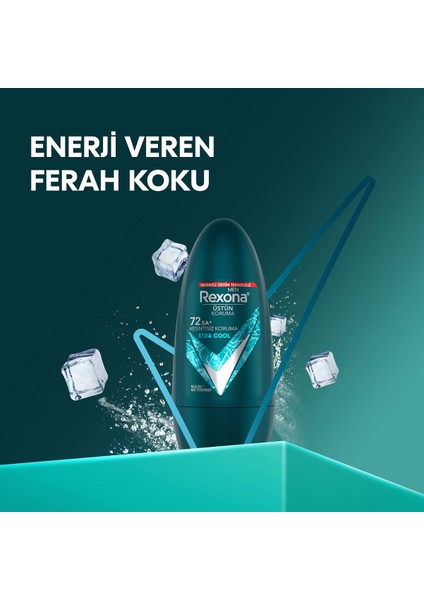 Üstün Koruma Erkek Roll On Deodorant Xtra Cool 72 Saat Kesintisiz Koruma 50 ml