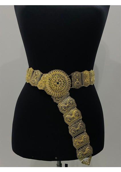 Metal Metal Işlemeli Yöresel Arnavut Şalvar Kemeri Altın modelleri