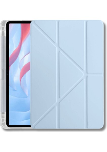 Galaxy Tab A9 8.7 Inç 2023 Uyumlu Fuchsia Kalem Bölmeli Akıllı Tablet Kılıfı