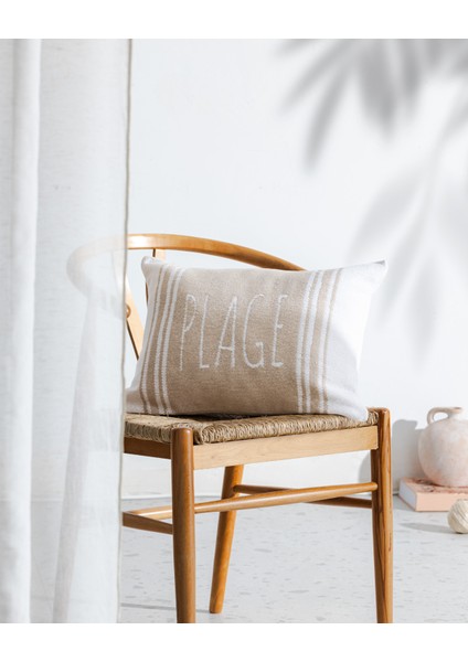 Plage Kırlent Kılıfı Bej 33X50 cm