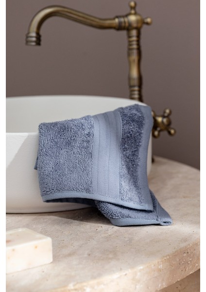 Martha Yüz Havlusu (Tencel™) - Koyu Mavi - 50X80 cm