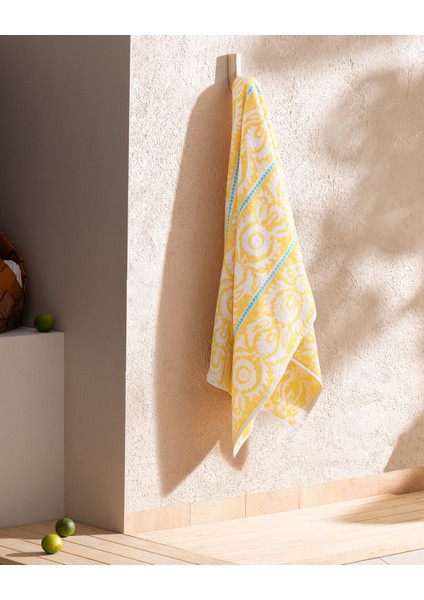 Herbert Pamuk Plaj Havlusu - Sarı - 70X150 cm