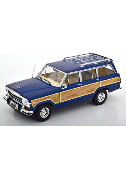 1:18 Kk Scale 1989 Jeep Grand Wagoneer Mavi