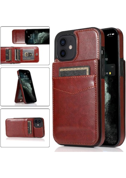 Kredi Kartı ile IPhone 12 Mini Manyetik Toka Kickstand ile Uyumlu (Yurt Dışından)