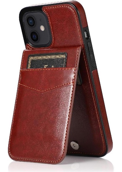 Kredi Kartı ile IPhone 12 Mini Manyetik Toka Kickstand ile Uyumlu (Yurt Dışından)