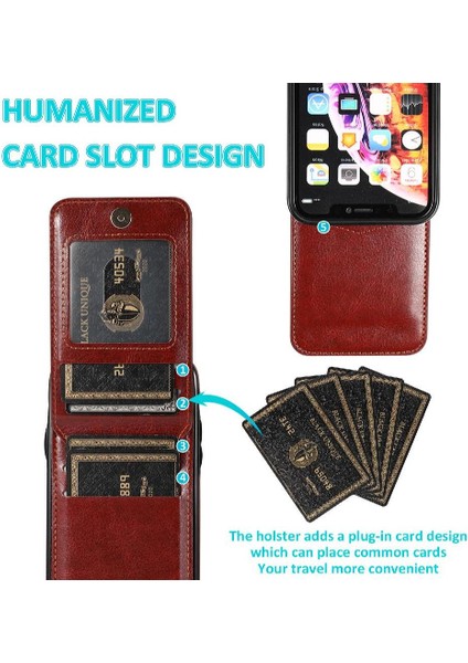Kredi Kartı ile IPhone 12 Mini Manyetik Toka Kickstand ile Uyumlu (Yurt Dışından)