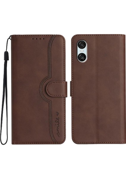 Sony Xperia 10 Vı Case Premium Pu Dahili Mıknatıs Kapağı ile Uyumlu (Yurt Dışından)