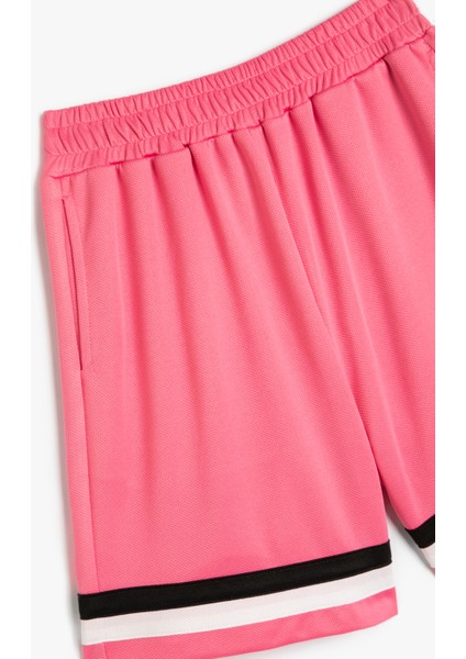 Şort Renk Bloklu Beli Lastikli indirimleri