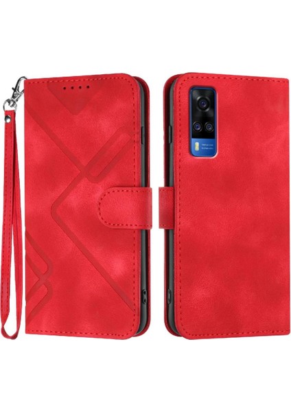 Kart Yuvası Standı ile Vıvo Y51 Için Flip Case Cüzdan Pu Deri Kapak Çevirin (Yurt Dışından)