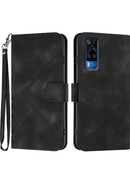 Kart Yuvası Standı ile Vıvo Y51 Için Flip Case Cüzdan Pu Deri Kapak Çevirin (Yurt Dışından)