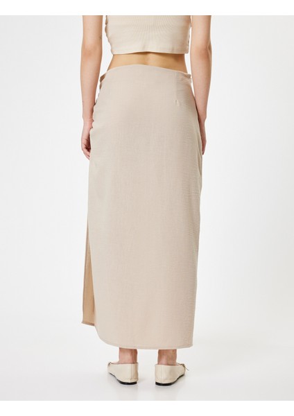 Uzun Etek Yırtmaçlı Büzgülü A Kesim Standart Bel fırsatları