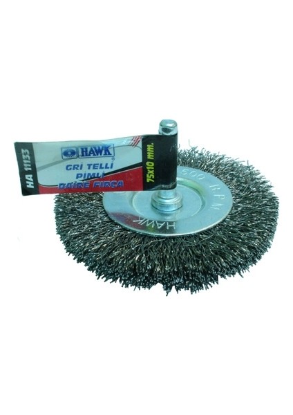 HA11133 75MM Gri Telli Pimli Daire Fırça 10’lu