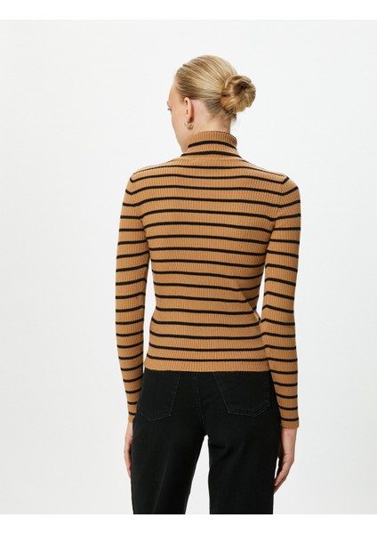 Triko Boğazlı Kazak Uzun Kollu Fitilli Kaşmir Dokulu fırsatları