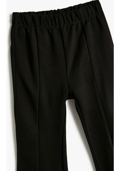 Ispanyol Paça Pantolon Fitilli Yırtmaç Detaylı Beli Lastikli modelleri