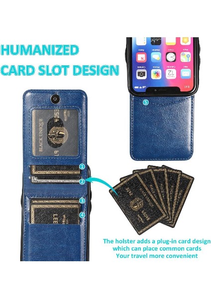 Kredi Premium Deri Çanta ile IPhone X/xs Kart Sahibi ile Uyumlu (Yurt Dışından)