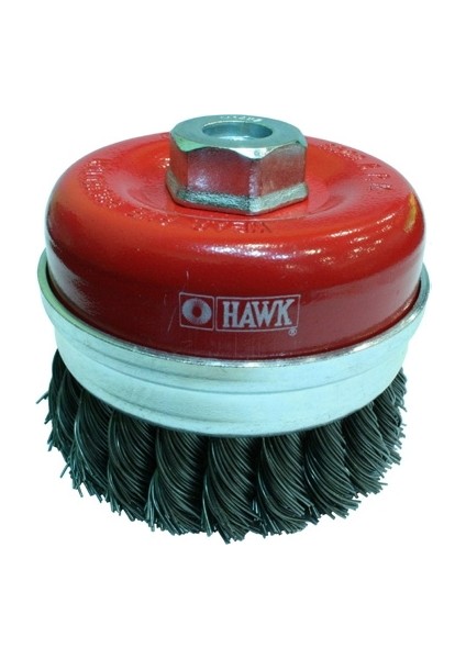 HA10121 80MM Gri Burma Telli M14 Vidalı Çanak Fırça 2’li