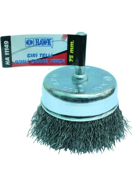 HA11147 63MM Gri Telli Pimli Çanak Fırça 10’lu