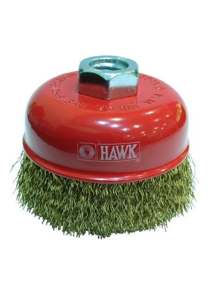 HA10117 100MM Sarı Dalgalı Telli M14 Vidalı Daire Fırça 3’lü
