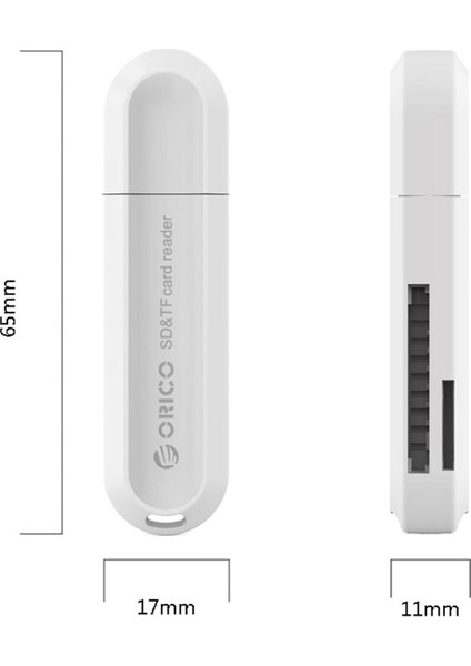 CRS21 USB 3.0 Sd Tf Micro Sd Kart Okuyucu Beyaz