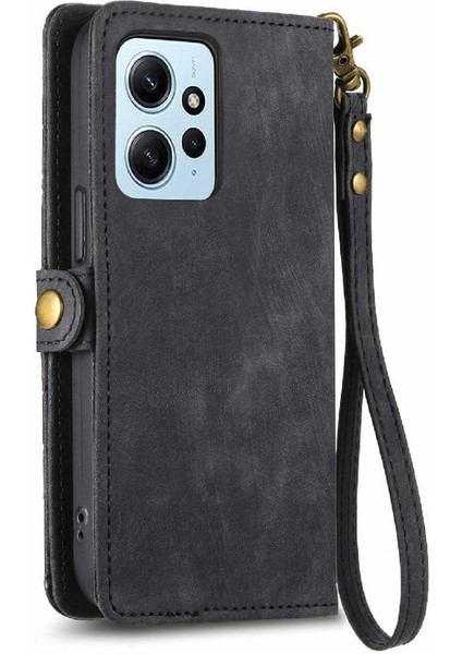 Xiaomi Redmi Not 12 Için Flip Case 4g Darbeye Deri Kılıf Kapak Çevirin (Yurt Dışından)