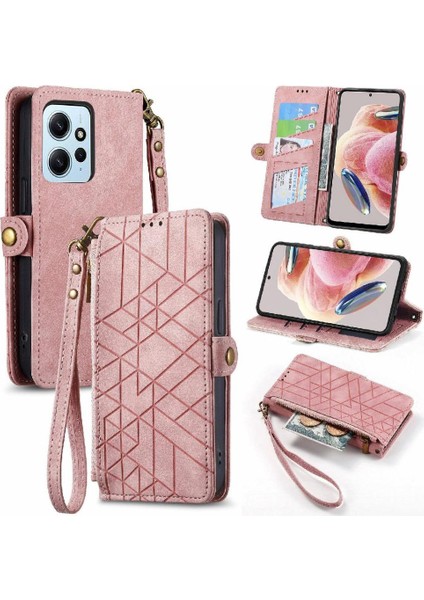 Xiaomi Redmi Not 12 Için Flip Case 4g Darbeye Deri Kılıf Kapak Çevirin (Yurt Dışından)