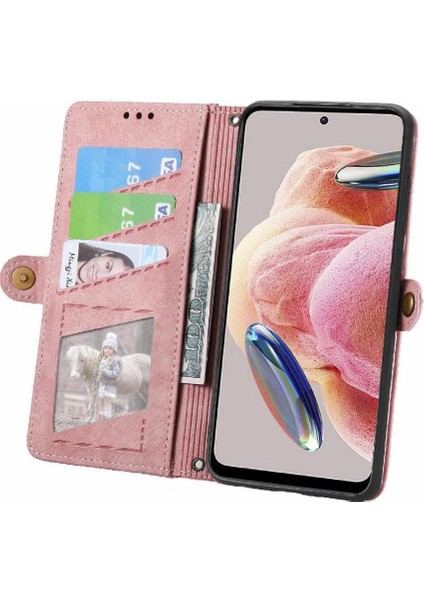 Xiaomi Redmi Not 12 Için Flip Case 4g Darbeye Deri Kılıf Kapak Çevirin (Yurt Dışından)