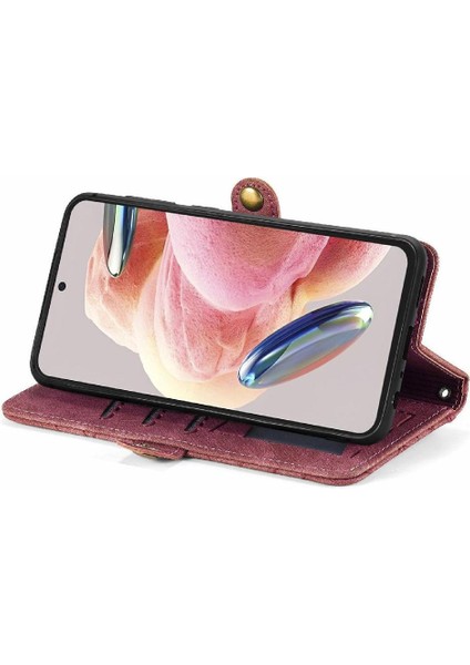 Xiaomi Redmi Not 12 Için Flip Case 4g Darbeye Deri Kılıf Kapak Çevirin (Yurt Dışından)